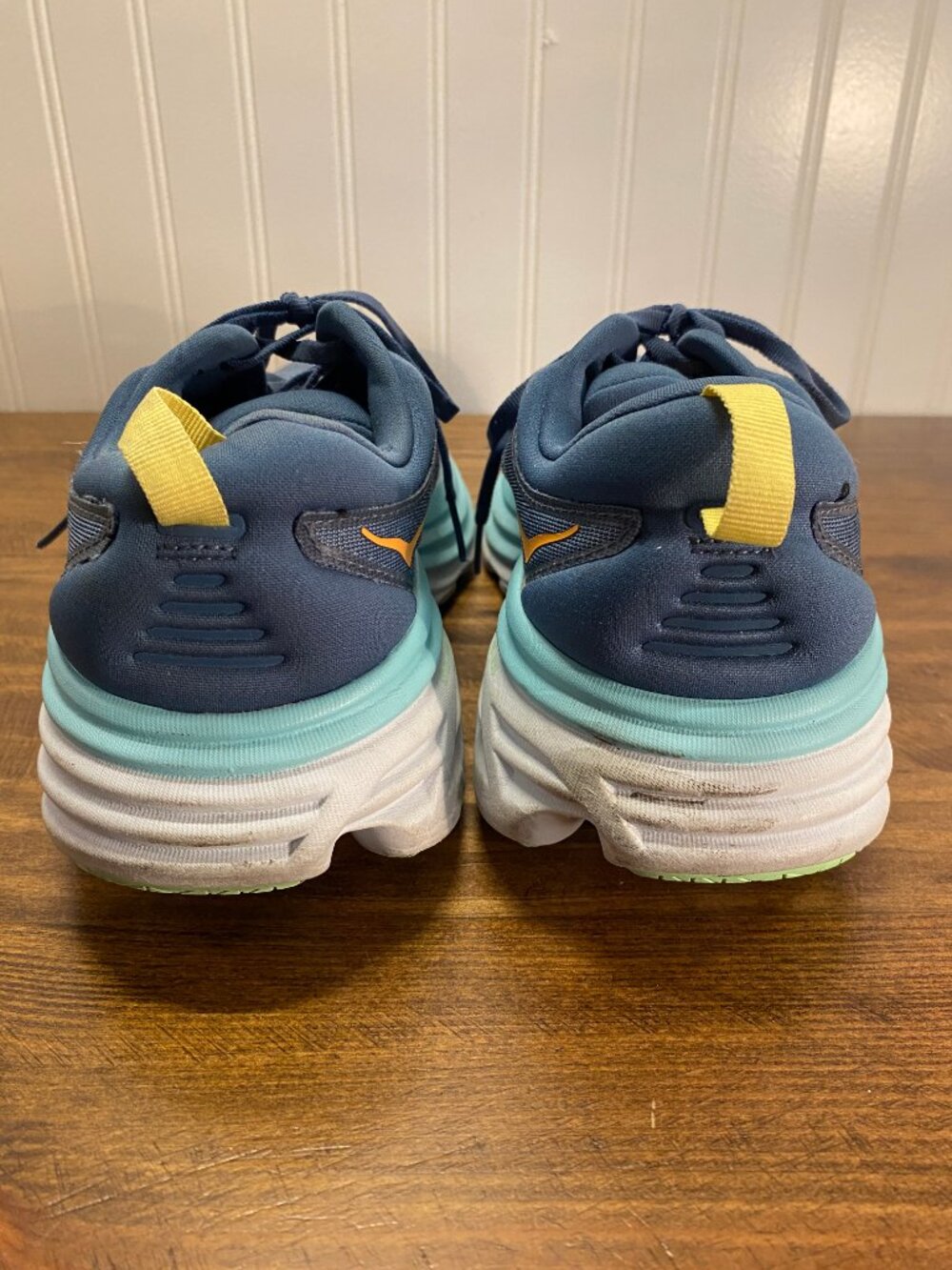 HOKA Bondi 8 Wide Running Shoes Blue and Mint - Men's Size 9.5 2E - Picture 5 of 15